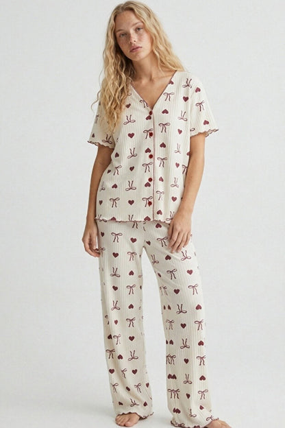 Slimora™ Sweet Harmony Pijama Takımı | Premium Uzun Paçalı Ev Giyimi
