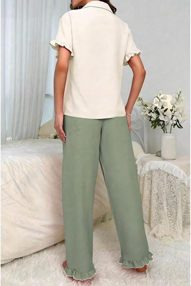 Slimora™ Premium Bürümcük Pijama Takımı | Şık ve Konforlu Ev Giyimi