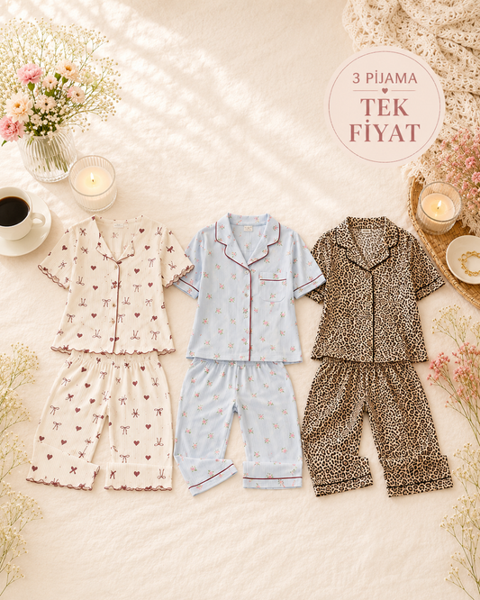Slimora™ Harmony Trio | 3'lü Premium Pijama Seti