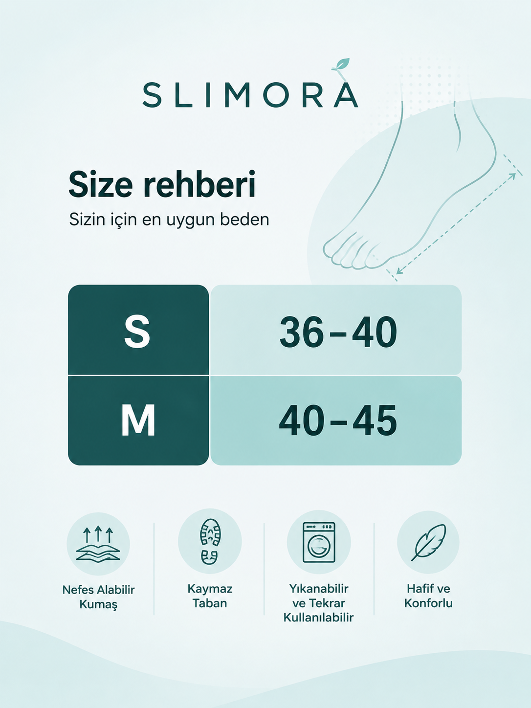 Slimora™ ComfortStep | Silikon Destekli Topuk Çorabı – 2'li Set