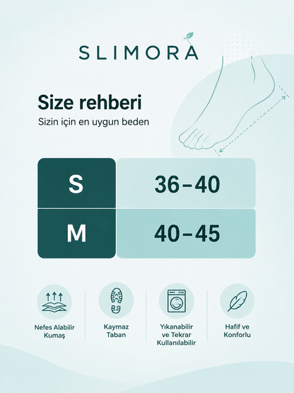Slimora™ ComfortStep | Silikon Destekli Topuk Çorabı – 2'li Set